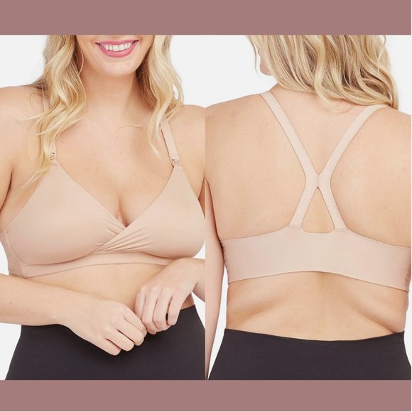 NWT $58 SPANX [ Small ] Bra-llelujah Mama Maternity/Nursing Bra‎ Naked 2.0 - Picture 1 of 12